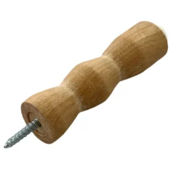 Butoir mural en bois hêtre. Diamètre 29mm et longueur 130mm. Bouchon amortisseur en élastomère blanc. MADE IN FRANCE^Civic Industrie Outlet