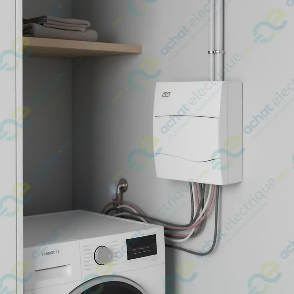 Bv8po - Tableau De Distribution électrique Résntiel - 8 Modules - 228x191x99mm - Avec Rail Din^Ide Hot