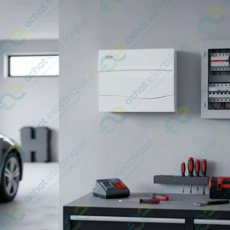 Bv12po - Tableau De Distribution Résntiel - 1 Rangée De 12 Modules - 228x264x99mm - Avec Rail Din-Ide