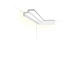 C390 STEPS Corniche plafond pour éclairage indirect et cache tringle à rideaux - 6x10x200cm (h x p x L) - A l'unité^Orac Decor Clearance