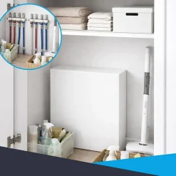 Cache nourrice plomberie en acier Blanc - Largeur fixe - Taille 2 : 450 x 650 x 150 mm-Atole Hot