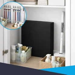 Cache nourrice plomberie en acier Noir - Largeur fixe - Taille 6 : 650 x 850 x 150 mm^Atole Sale