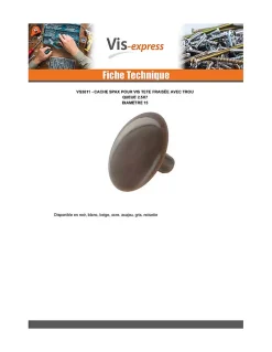 Cache vis Nylon Noir Diamètre de tête: 15 QUEU2.5X7 - 100 pièces^Spax Discount