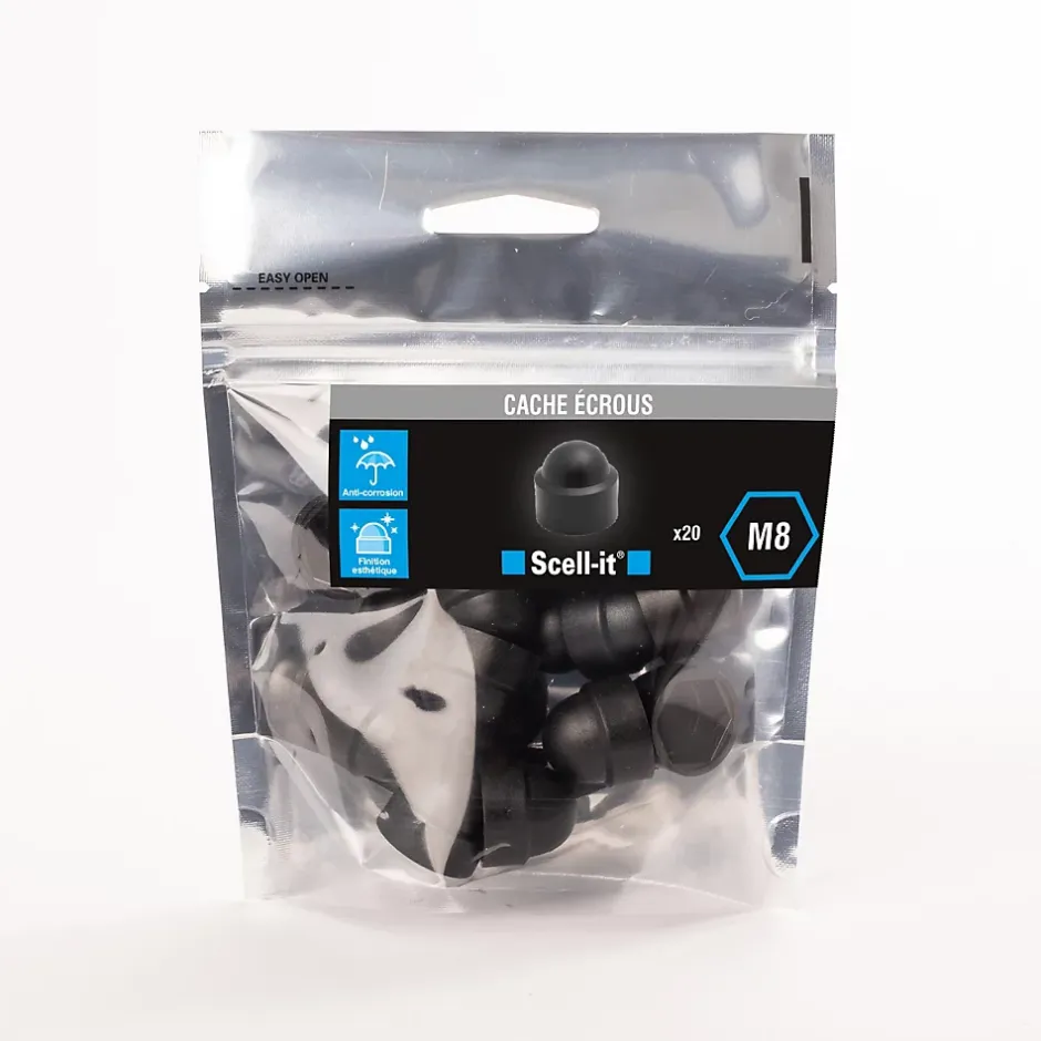 Cache-écrou Scell It noir ø8 mm, 20 pièces^Scell-It Hot