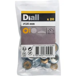 Cache-vis laiton chromé 8 mm - 20 pièces^Diall Best