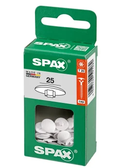 Cache-vis vis T20 blanc ø12 mm - 25 pièces^Spax France Online