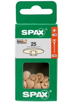 Cache-vis vis torx T20 beige 25 pièces-Spax France New