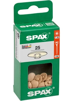 Cache-vis vis torx T20 beige 25 pièces-Spax France New