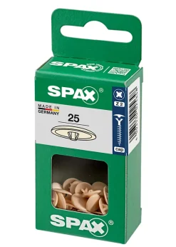 Cache-vis vis Z2 beige ø12 mm - 25 pièces-Spax France Discount