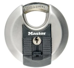 Cadenas à clé Excell M40EURD disque en acier inoxydable Ø70 mm hauteur de l'anse 16 mm-Master Lock Outlet