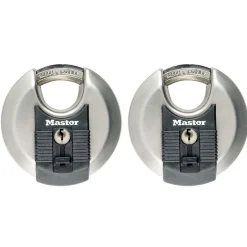Cadenas à clé Excell M40EURT disque en acier inoxydable Ø. 70 mm hauteur de l'anse 16 mm vendu par 2^Master Lock Clearance