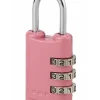 Cadenas à code, bagage, 25mm, anse acier nickelé, 3 chiffres -^SP Best