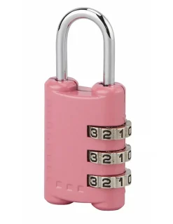 Cadenas à code, bagage, 25mm, anse acier nickelé, 3 chiffres -^SP Best