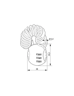 Cadenas à combinaison Nomad Rond, 3 chiffres, intérieur, cable acier, 30mm --Thirard