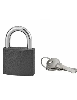 Cadenas ACERA gris à clé, base 50 mm, anse acier cémenté, 3 clés --Serruprix Online