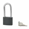 Cadenas ACERA gris à clé, base 50 mm, anse 1/2 haute 72 mm, anse acier cémenté, 3 clés - SP^Serruprix Sale