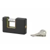 Cadenas ACERA rectangulaire à clé, base 75 mm, anse acier cémenté, 3 clés --SP Clearance