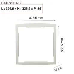 Cadre d'encastrement Blanc neige brillant RAL 9016^Renz Discount