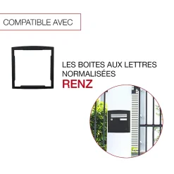 Cadre d'encastrement Noir mat 9005M^Renz