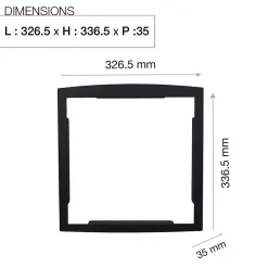 Cadre d'encastrement Noir mat 9005M^Renz