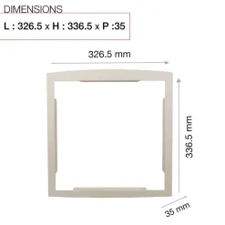 Cadre d'encastrement Ton Pierre aspect sablé RAL 1013 S-Renz Online