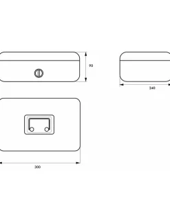 Caissette à monnaie, serrure à cylindre, 2 clés, largeur 300mm -^Thirard