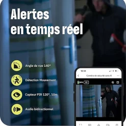 Caméra de surveillance extérieure sans fil avec batterie, Omajin by^Netatmo