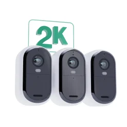 Caméra de vidéosurveillance extérieure Essential2 2k blanc vendue par 3 pièces-Arlo Hot