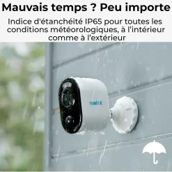 Caméra extérieure - - ARGUS B310 - 3MP, Vision nocturne, Panneau solaire inclus-Reolink New