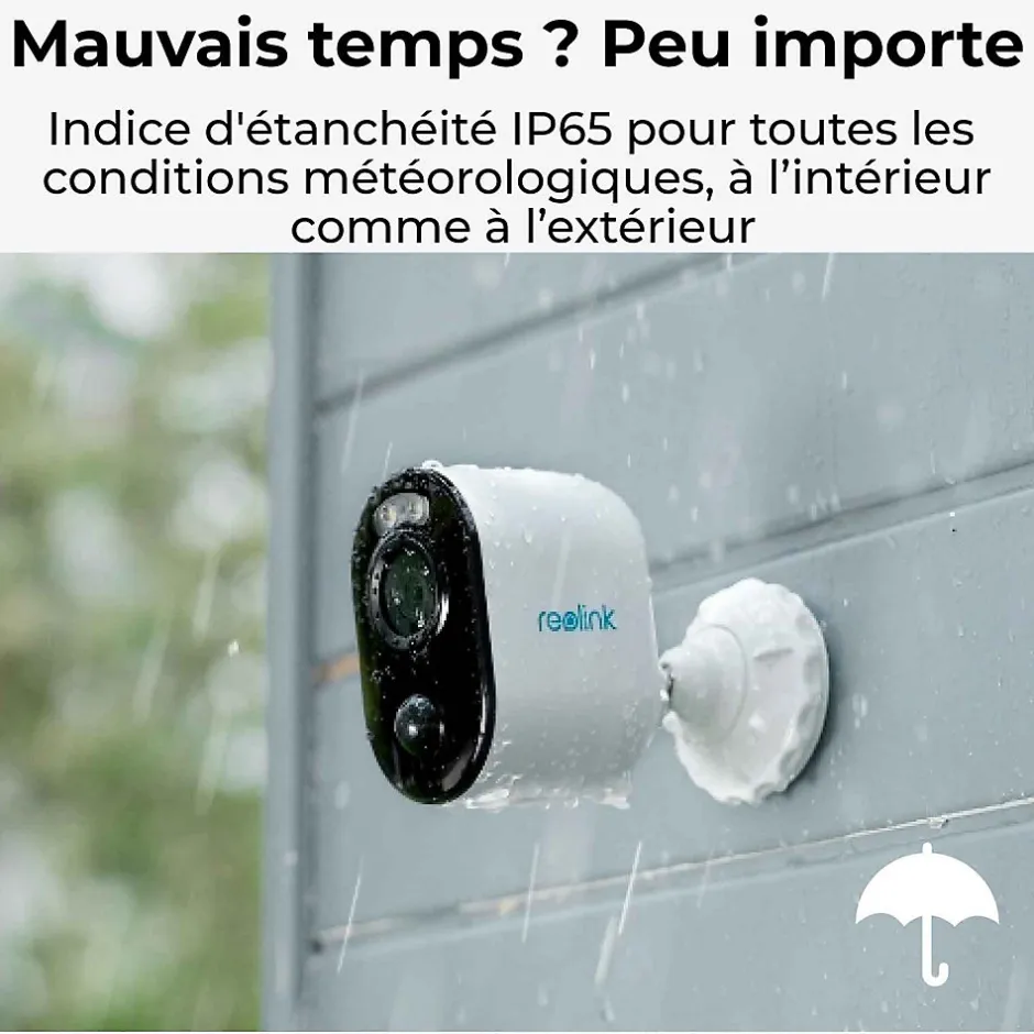 Caméra extérieure - - ARGUS B310 - 3MP, Vision nocturne, Panneau solaire inclus-Reolink New