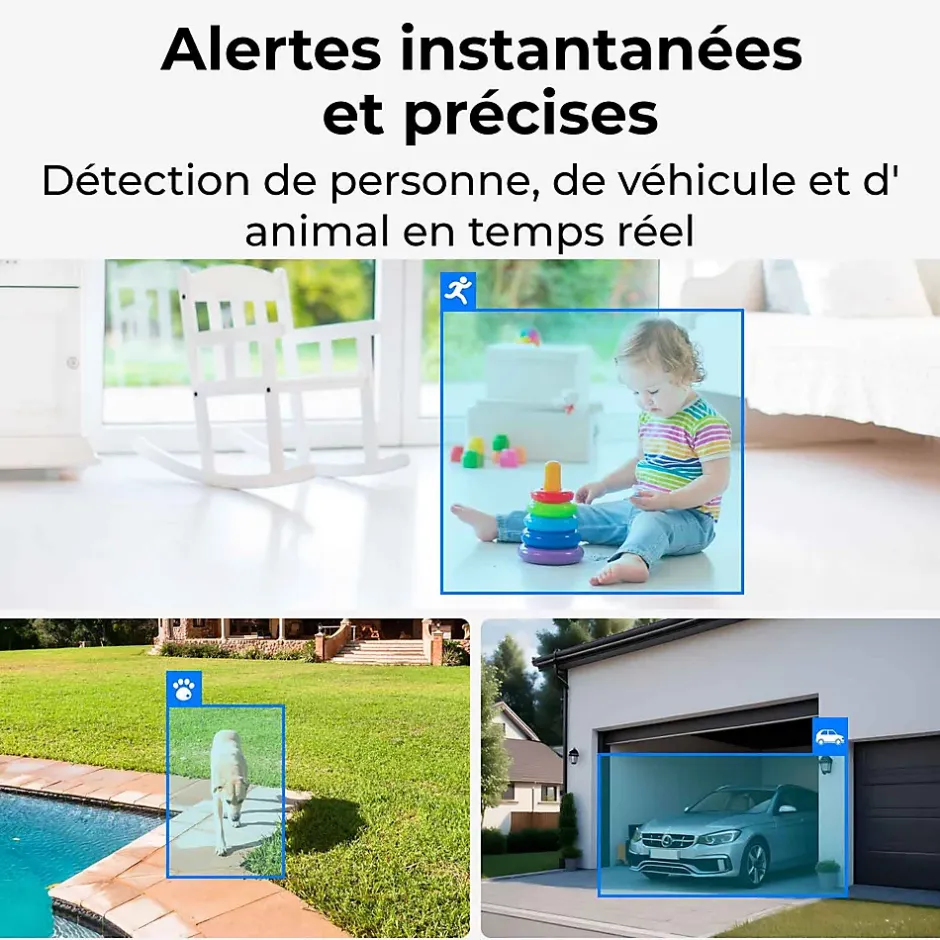 Caméra extérieure - - ARGUS B310 - 3MP, Vision nocturne, Panneau solaire inclus-Reolink New