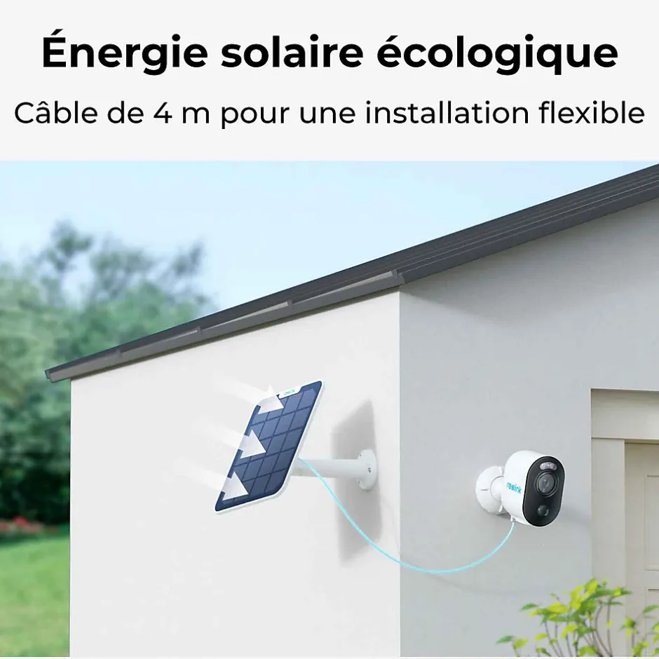 Caméra extérieure - - ARGUS B310 - 3MP, Vision nocturne, Panneau solaire inclus-Reolink New