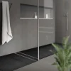 Caniveau de Douche 50 cm 2en1 à Carreler, Argent, Acier Inoxydable-Luxebath