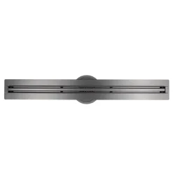 Caniveau de douche en Acier inox avec Siphon évacuation, Drain de cabine de douche avec Filtre anti-odeurs, Métal, FlexM03, 80cm-Bernstein Discount