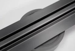 Caniveau de douche en Acier inox avec Siphon évacuation, Drain de cabine de douche avec Filtre anti-odeurs, Métal, FlexM03, 80cm-Bernstein Discount