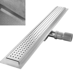 Caniveau de douche HOXY motif en pointillé L.50 cm anti-odeurs, filtre, drainage performant -^Saniverre Clearance