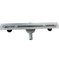 Caniveau de douche italienne slim DEKI L.70 cm acier inoxydable avec siphon 360, drainage performant^Saniverre Outlet