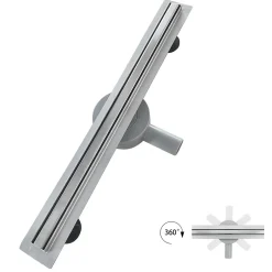 Caniveau de douche italienne étroit TIKA L.70 cm acier inoxydable avec siphon 360, drainage 36l/min-Saniverre Outlet