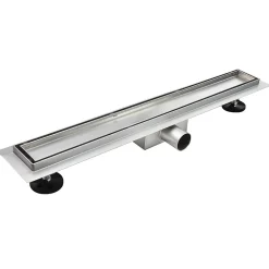 Caniveau de douche Italienne 2en1 CELO L.110 cm à encastrer réversible à carreler ou inox -^Saniverre