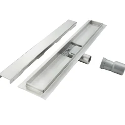 Caniveau de douche Italienne DALA inox L.60 cm anti-odeurs + filtre, drainage performant -^Saniverre