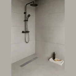 Caniveau de douche Italienne DALA inox L.80 cm anti-odeurs + filtre, drainage performant --Saniverre Clearance