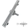 Caniveau de douche italienne étroit TIKA L.90 cm acier inoxydable avec siphon 360, drainage 36l/min^Saniverre
