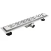 Caniveau de douche L.120 cm JAZY design linéaire, inox, anti-odeurs, drainage élevé --Saniverre Sale