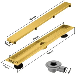 Caniveau De Douche Nilo - 70 Cm - Doré - Or-Lomazoo Online