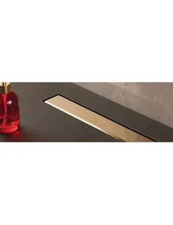 Caniveau de douche sans cadre en or plaqué 24 carats FRAMELESS LINE-55 cm--^Karag Online