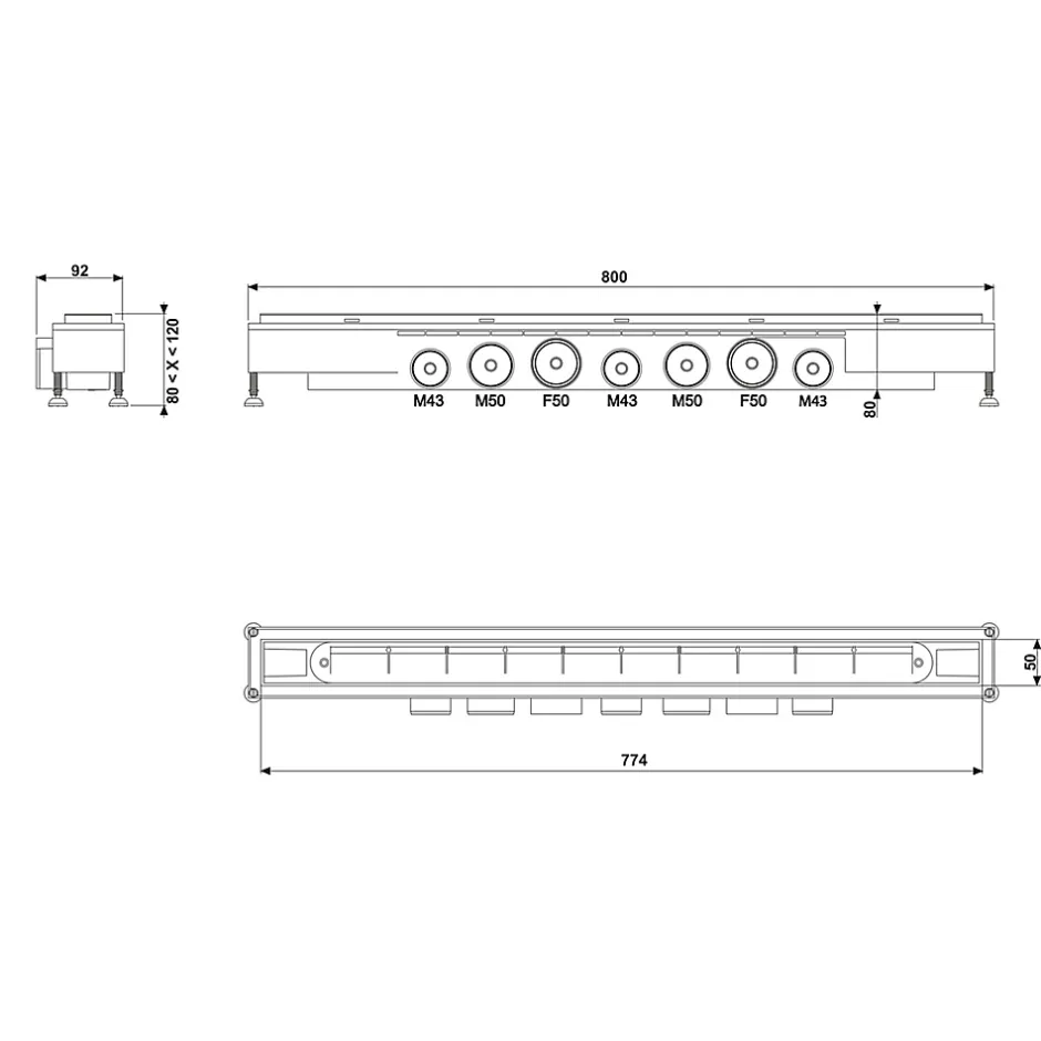 Caniveau grille goutte Express'Eau-Wirquin Outlet