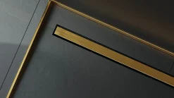 Caniveau LIN pour drain de douche en acier inoxydable Or satiné - 70cm x13cmx5cm-Ilcom New