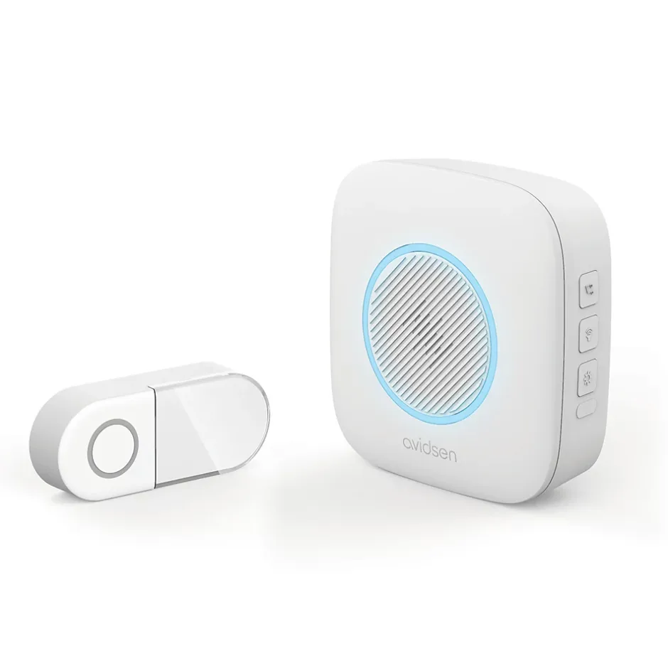 Carillon avec flash lumineux sans fil avec pile portée 200 mètres - Sona - 102507^Avidsen Sale