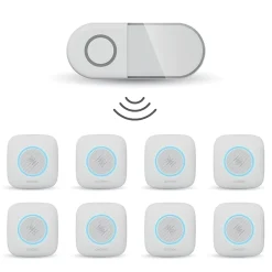 Carillon avec flash lumineux sans fil avec pile portée 200 mètres - Sona - 102507^Avidsen Sale