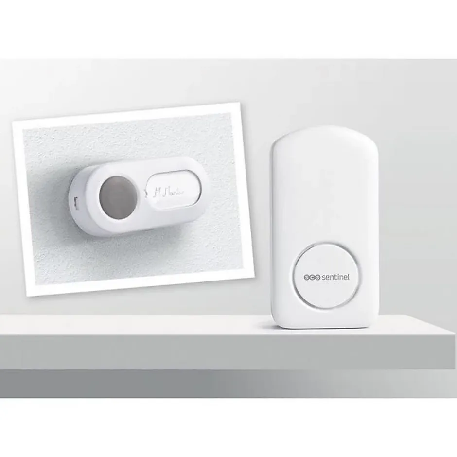 Carillon sans fil - OneBell 100 - - Portée 100m - 15 mélodies - IP55^SCS Sentinel Discount